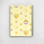 Cute Duck Emoji with Yellow Hearts Notebook