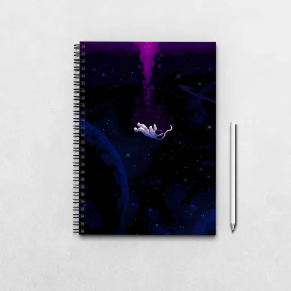 Astronaut in Space Mystical Notebook