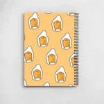 Yellow Gudetama Seamless Pattern Notebook