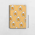 Yellow Gudetama Seamless Pattern Notebook