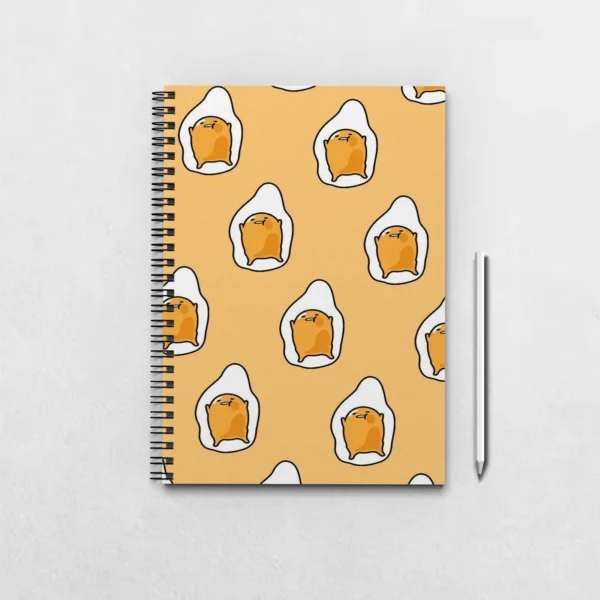 Yellow Gudetama Seamless Pattern Notebook