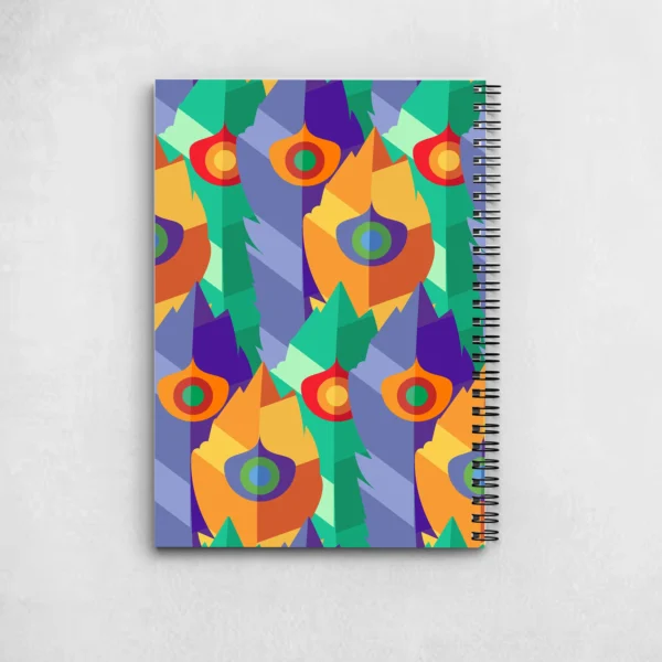 Boho Feather Pattern Notebook