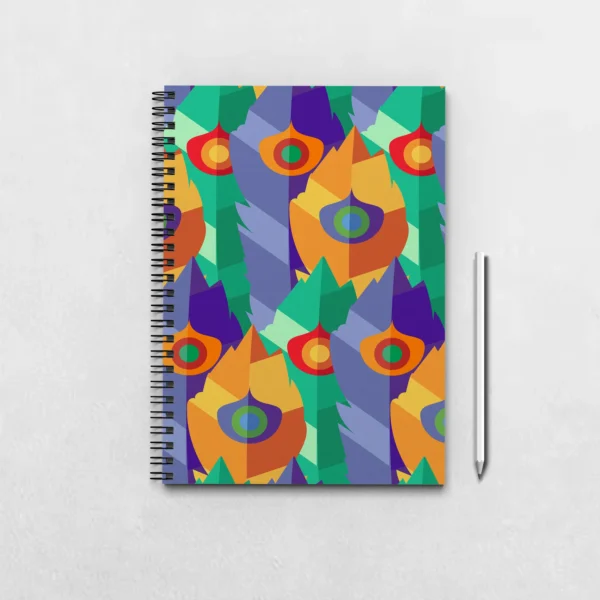 Boho Feather Pattern Notebook