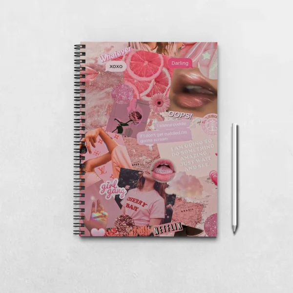 Pink Moodboard Aesthetic Notebook