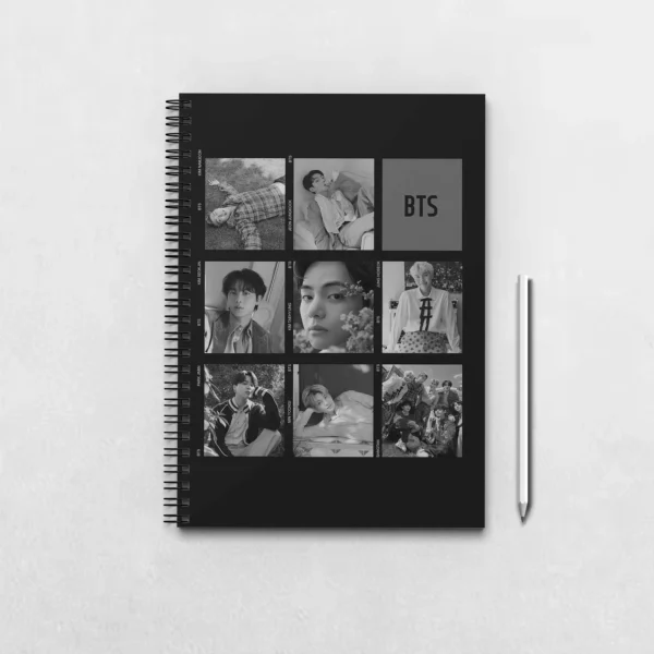 BTS OT7 Inspired Art Notebook