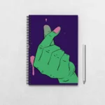 Korean Finger Heart Aesthetic Notebook