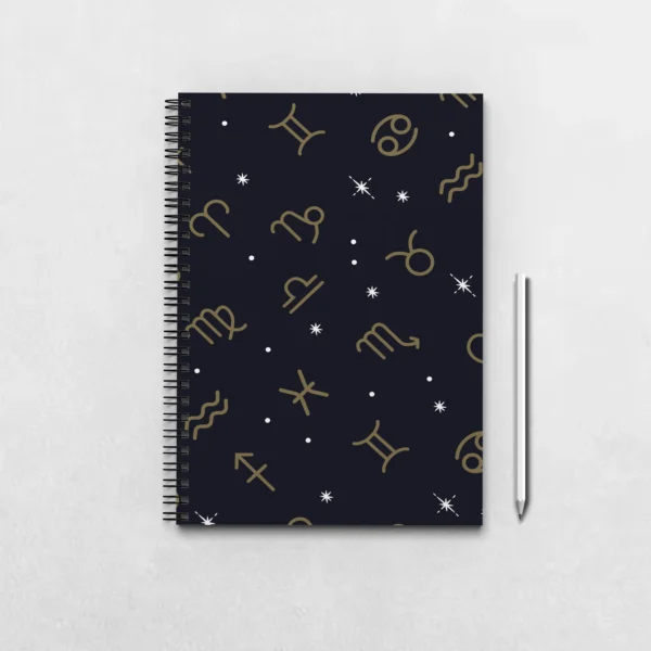 Zodiac Seamless Pattern Notebook