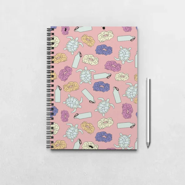 Cute Turtle Pattern Notebook