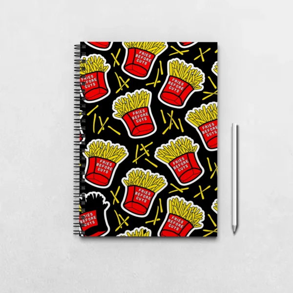 French Fries Pattern Notebook