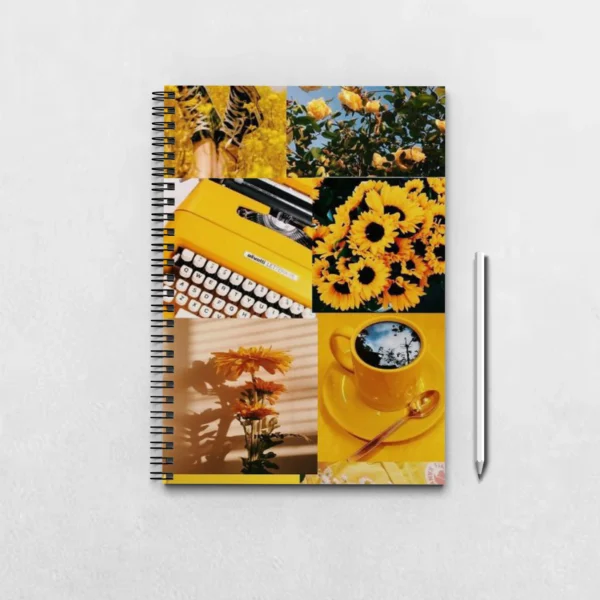 Yellow Aesthetic Moodboard Notebook