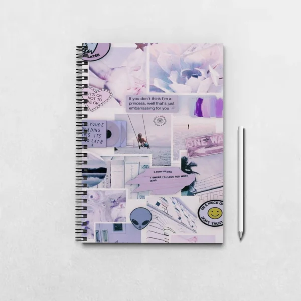 Purple Aesthetic Moodboard Notebook