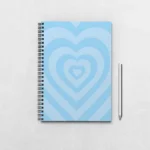 Blue Abstract Heart Notebook