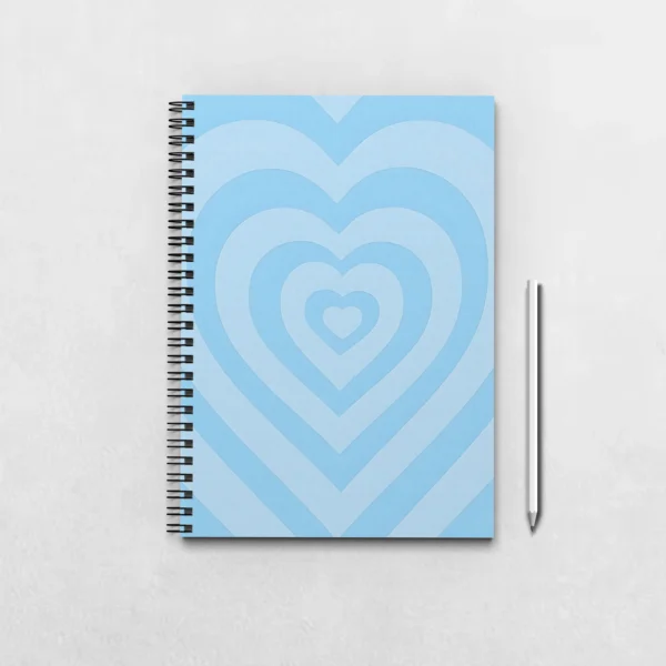 Blue Abstract Heart Notebook