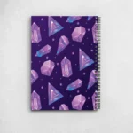 Crystals Seamless Pattern Notebook