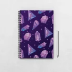 Crystals Seamless Pattern Notebook