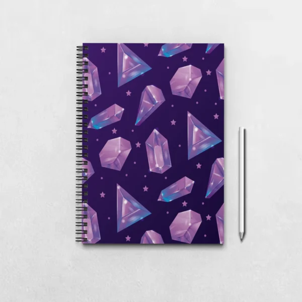 Crystals Seamless Pattern Notebook