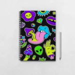 Trippy Seamless Pattern Notebook