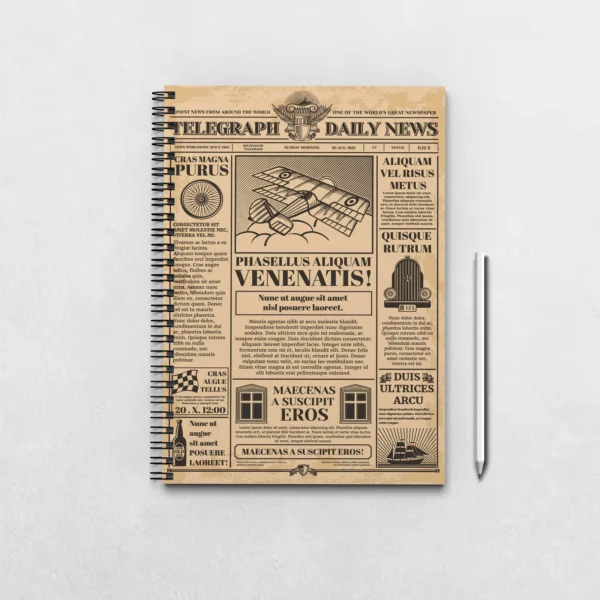 Vintage Newspaper Notebook