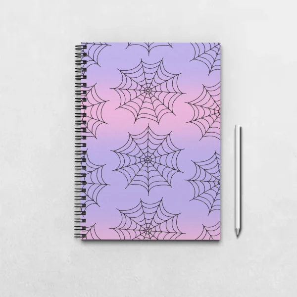 Spider Webs Halloween Pattern Notebook