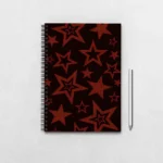 Red Stars Pattern Notebook