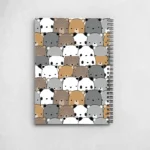 Cute Panda Seamless Pattern Notebook