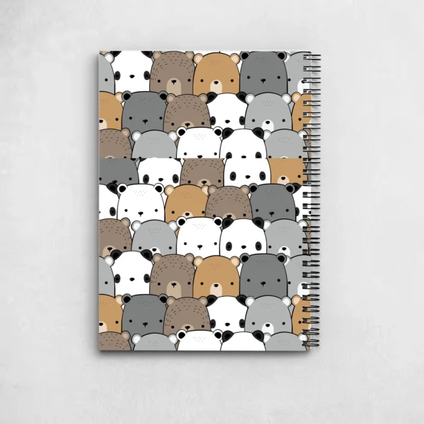 Cute Panda Seamless Pattern Notebook