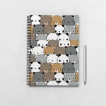 Cute Panda Seamless Pattern Notebook