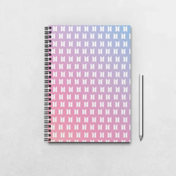 BTS Seamless Logo Pattern Notebook