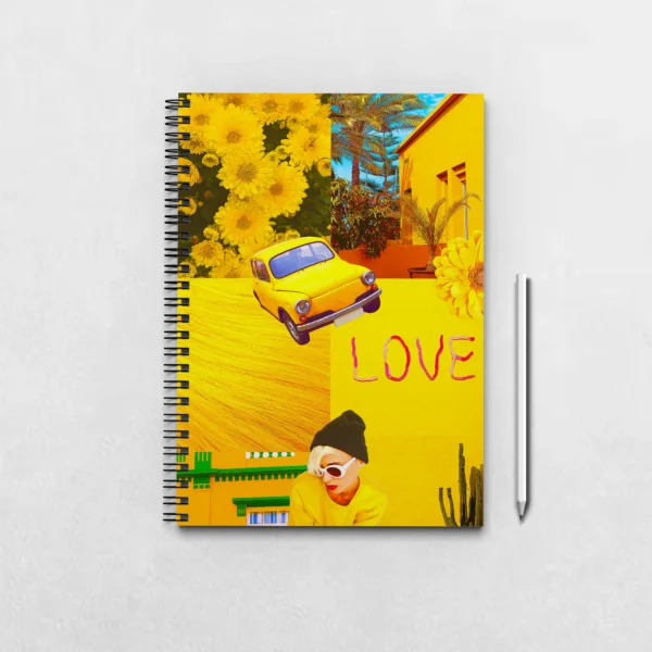 Yellow Moodboard Aesthetic Notebook