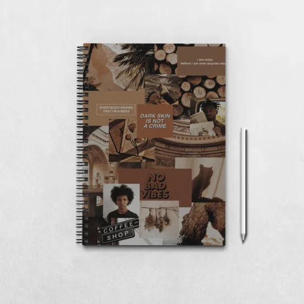 Brown Aesthetic Moodboard Notebook